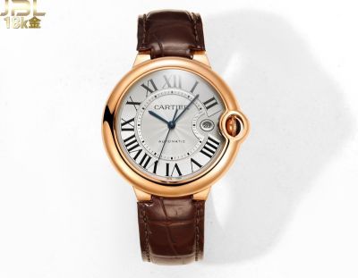 Cartier Ballon Bleu De 42MM Crocodile Leather 18K Strap high-end replica watches low price USA